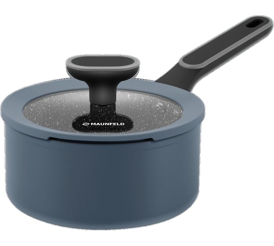 Изображение товара Ковш MAUNFELD FRIDA из кованого алюминия, со стеклянной крышкой, 16 см, 1,5 л MSP15FA02DG