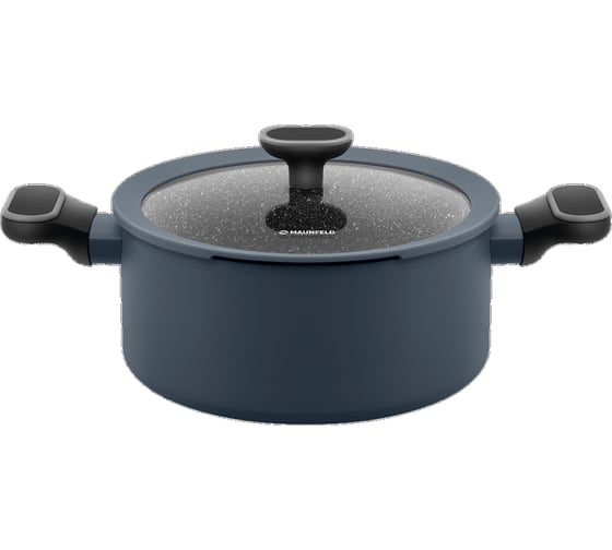 Изображение товара Кастрюля MAUNFELD FRIDA из кованого алюминия, со стеклянной крышкой, 24 см, 4,7 л MCS47FA02DG