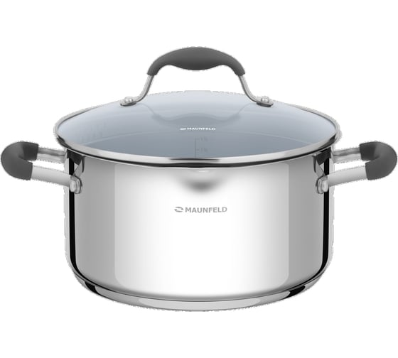 Изображение товара Кастрюля MAUNFELD LAURA из нержавеющей стали, со стеклянной крышкой, 24 см, 5,6 л MCS56S08GR