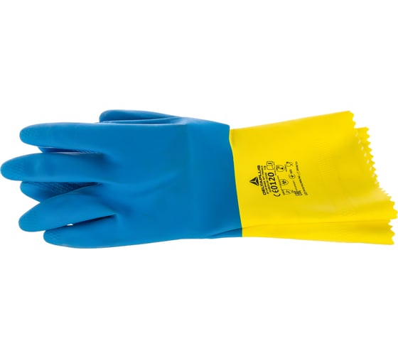 Изображение товара Латексные перчатки с хлопковым напылением Delta Plus VE330, р. 7 VE330BJ07