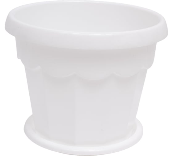 Изображение товара Цветочный горшок ЗПИ Альтернатива Гармония 1,5л белый М1409