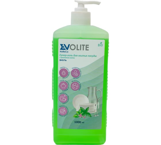 Изображение товара Средство для ручного мытья посуды EVOLITE мята Биоль 316.1