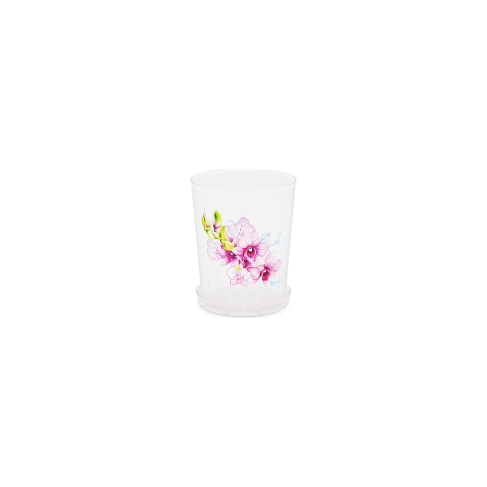 очный горшок альтернатива для орхидей с поддоном флора м3063 2 л прозрачный 1 шт Цветочный горшок ЗПИ «Альтернатива»
