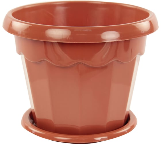 Изображение товара Цветочный горшок ЗПИ Альтернатива Гармония 1,5л коричневый М1574
