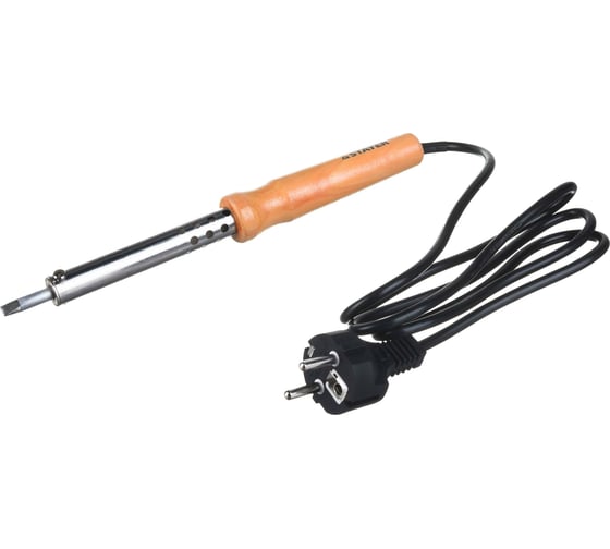 Изображение товара Паяльник Stayer MASTER с деревянной рукояткой и долговечным жалом 80 Вт клин 55310-80