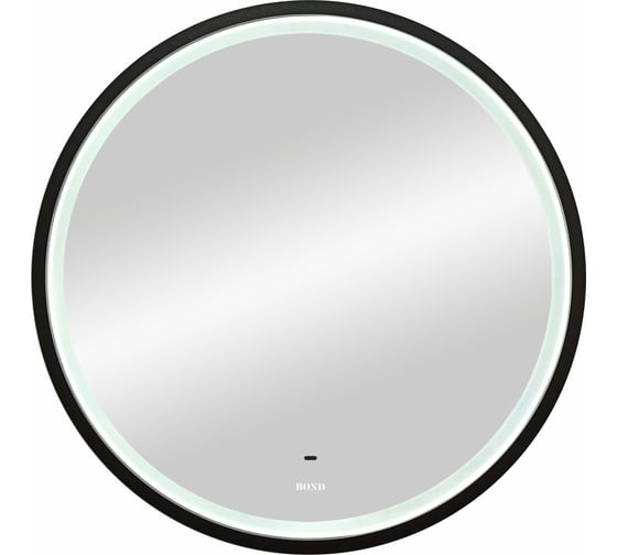 Изображение товара Зеркало BONDLoft  круглое 60x60см с LED подсветкой, бесконтактным сенсором и черной рамой M60ZE-6060