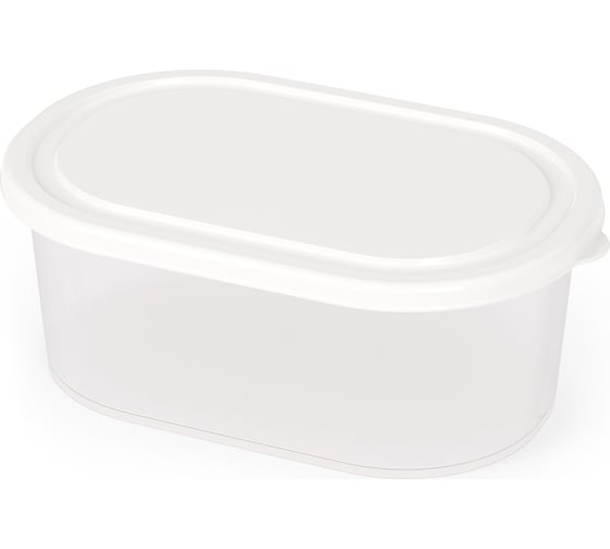 Изображение товара Емкость для СВЧ ЗПИ «Альтернатива» 1 л, овальная, белый М8793