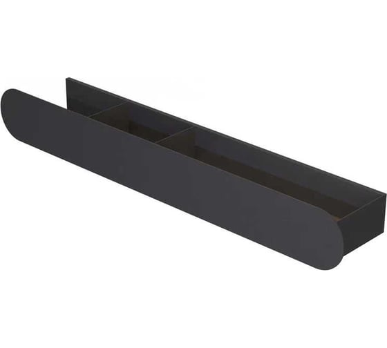 Изображение товара Держатель Граф Держалкин Round trio 70x13x9 т\б-полка-полотенце черная Fl-ro-tr70-tpp-ч