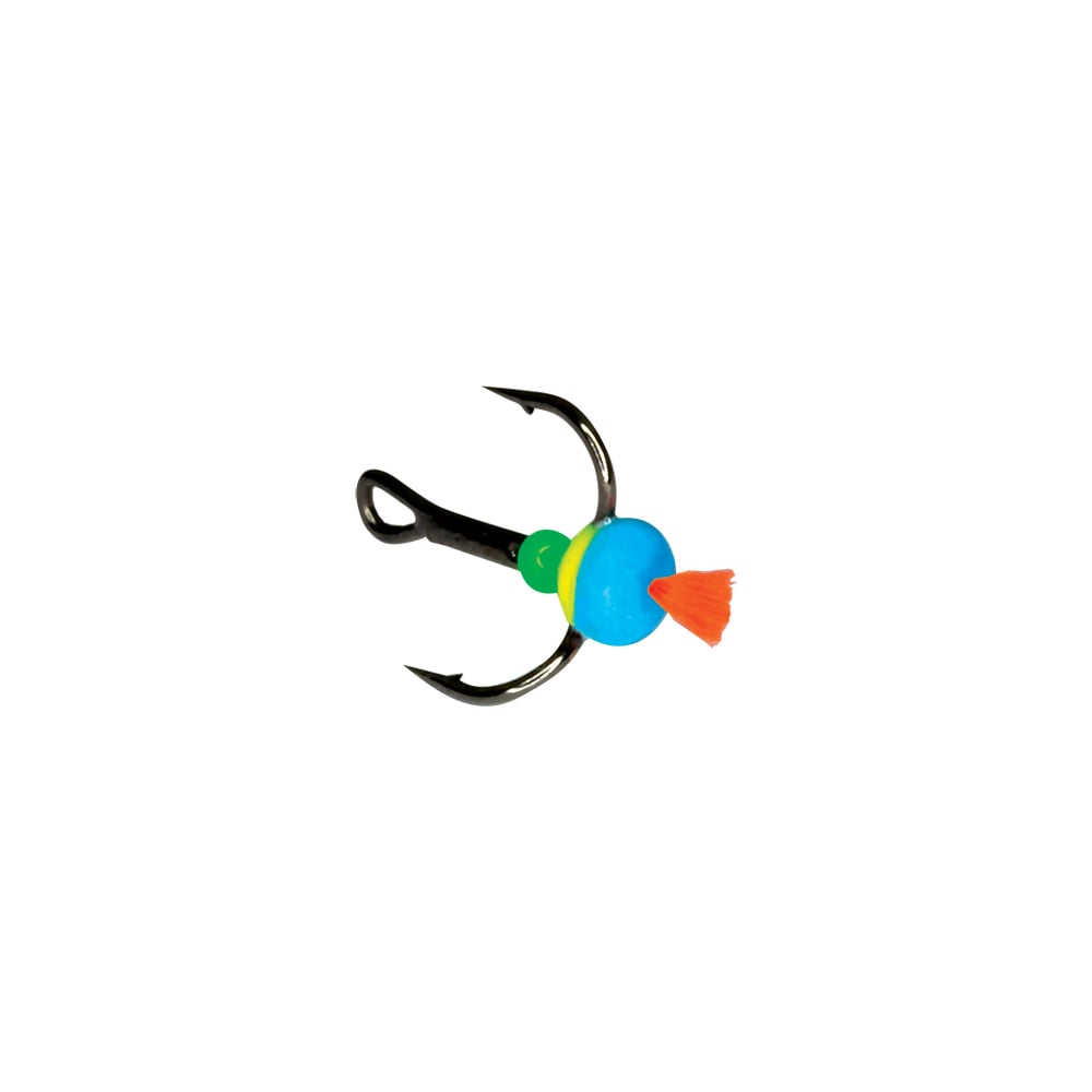 Изображение товара Тройник-капля Ecopro FBL № 6 с красным хвостом, 9 шт, фосфатный крючок