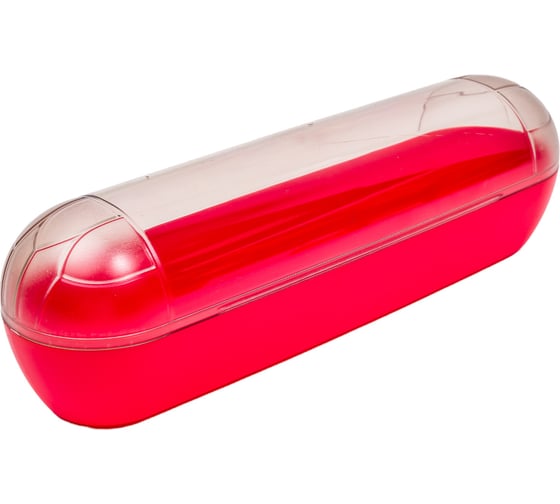 Изображение товара Контейнер для колбасных изделий ЗПИ «Альтернатива» 250x70x70 мм, прозрачно-красный М5025