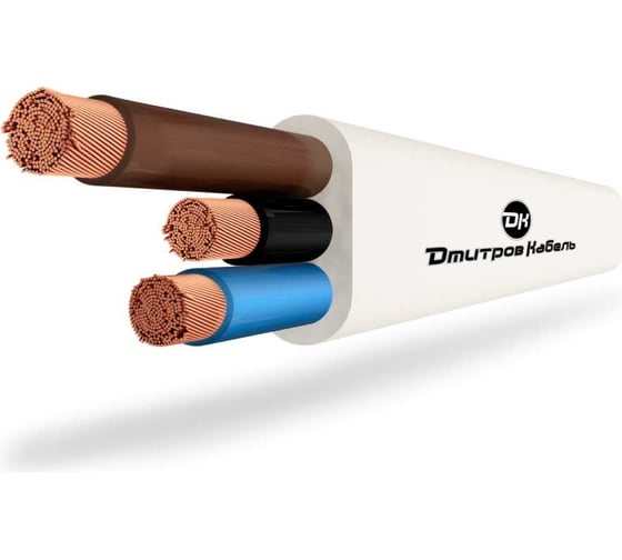 Изображение товара Провод Дмитров-Кабель ШВВП 2x0,5 (Б) бухта 300 метров 000001202