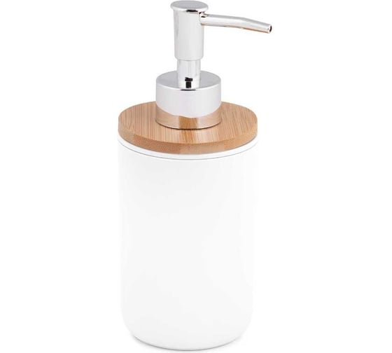 Изображение товара Дозатор для жидкого мыла ЗПИ «Альтернатива» "Бамбук" белый М8058