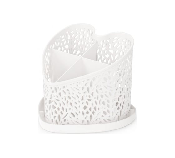 Изображение товара Подставка под столовые приборы ЗПИ «Альтернатива» Сердце белый М6252