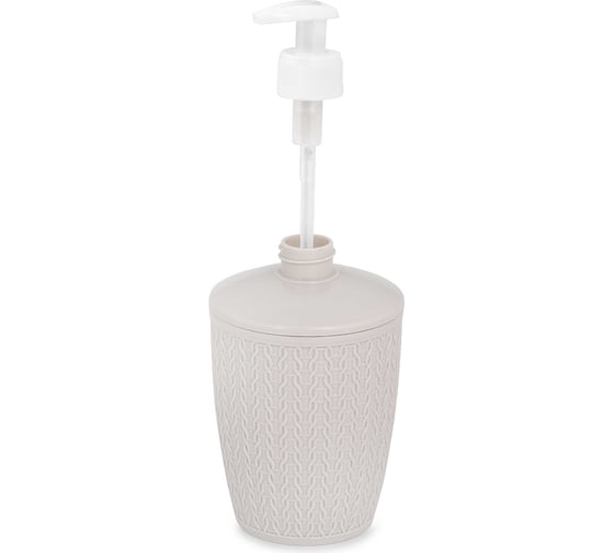 Изображение товара Дозатор для жидкого мыла ЗПИ «Альтернатива» "Вязаное плетение" бежевый М8049