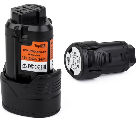 Изображение товара Аккумулятор для AEG BS 12C (Li-Ion, 12В, 2Ач) TopON PN: 4932430165 TOP-PTGD-AEG-12