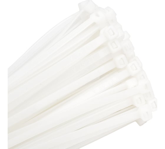 Изображение товара Нейлоновый хомут стяжка DolleX 4,8х250 мм, уп. 100 шт., белый SN-526