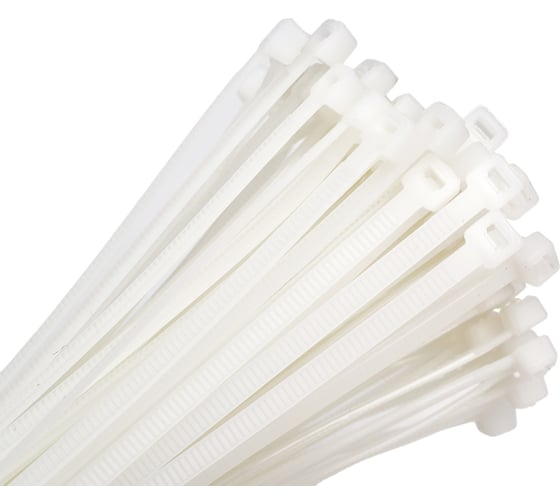 Изображение товара Хомут стяжка DolleX 3,6х300, нейлоновая, уп. 100 шт. белый SN-431