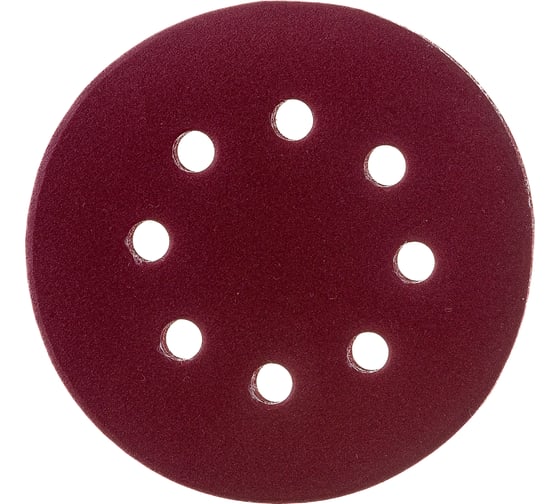 Изображение товара Лист шлифовальный (5 шт; 125 мм; 8 отверстий; Р400) для эксцентриковых шлифмашин REDVERG 6624189