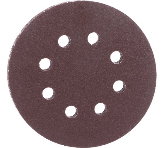 Изображение товара Лист шлифовальный (5 шт; 125 мм; 8 отверстий; Р120) для эксцентриковых шлифмашин REDVERG 6624184