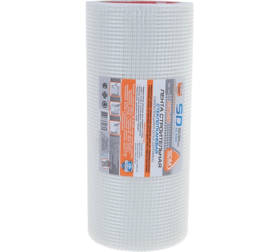 Изображение товара Строительная самоклеящаяся сетка SDM SD-GLASS Professional 230мм х 20 м повышенной прочности 00-00000202