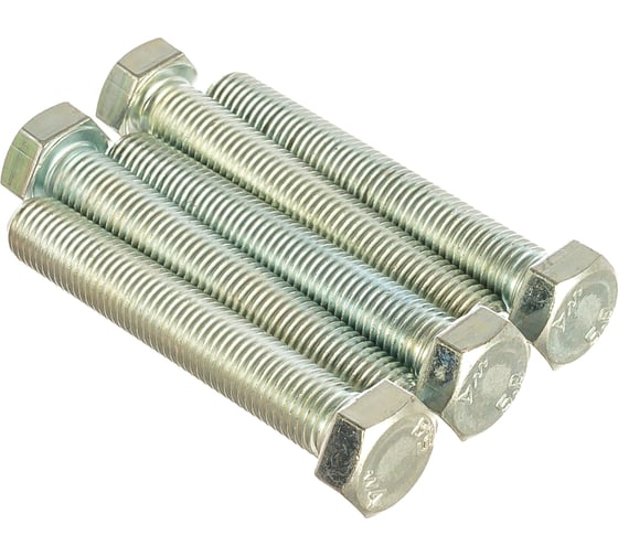 Изображение товара Болт Стройметиз полная резьба DIN933 М16х100, класс прочности 5. 8, цинк 5 шт. 3015188