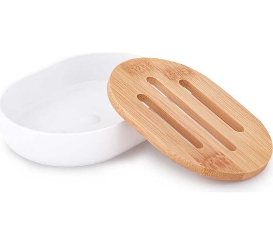 Изображение товара Мыльница ЗПИ «Альтернатива» "Бамбук" белый М8061