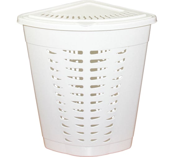 Изображение товара Корзина для белья ЗПИ «Альтернатива» 45 л, угловая, белый М1546