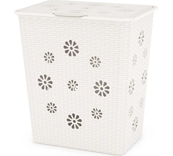 Изображение товара Корзина для белья ЗПИ «Альтернатива» Плетенка 60 л, белый М2254