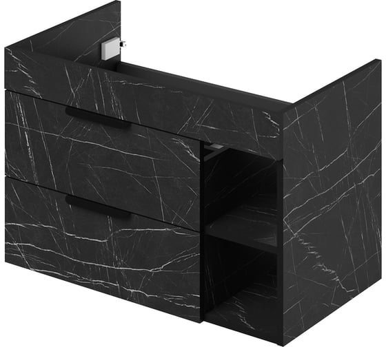 Изображение товара Подвесная тумба под раковину IKA левая alta 80 760x430x500 Камень Пьетра Гриджиа черный 4657810330160