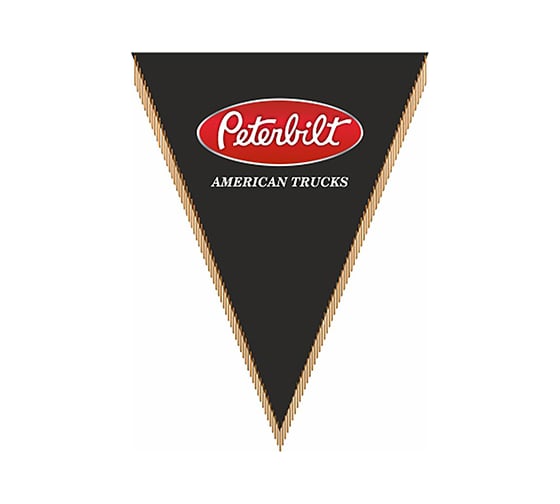 Изображение товара Треугольный вымпел PETERBILT trucks фон черный SKYWAY S05101062