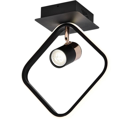 Изображение товара Настенный светодиодный светильник Schaffner, бра, Organo 2739-1 LED, цвет черный/золото, мощность 12 Вт. Площадь освещения до 3м2 Organo 2739-1 BK+FGD
