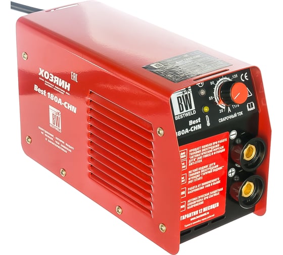 Изображение товара Сварочный инверторный аппарат BestWeld Хозяин 180A-CHN BW1240AC