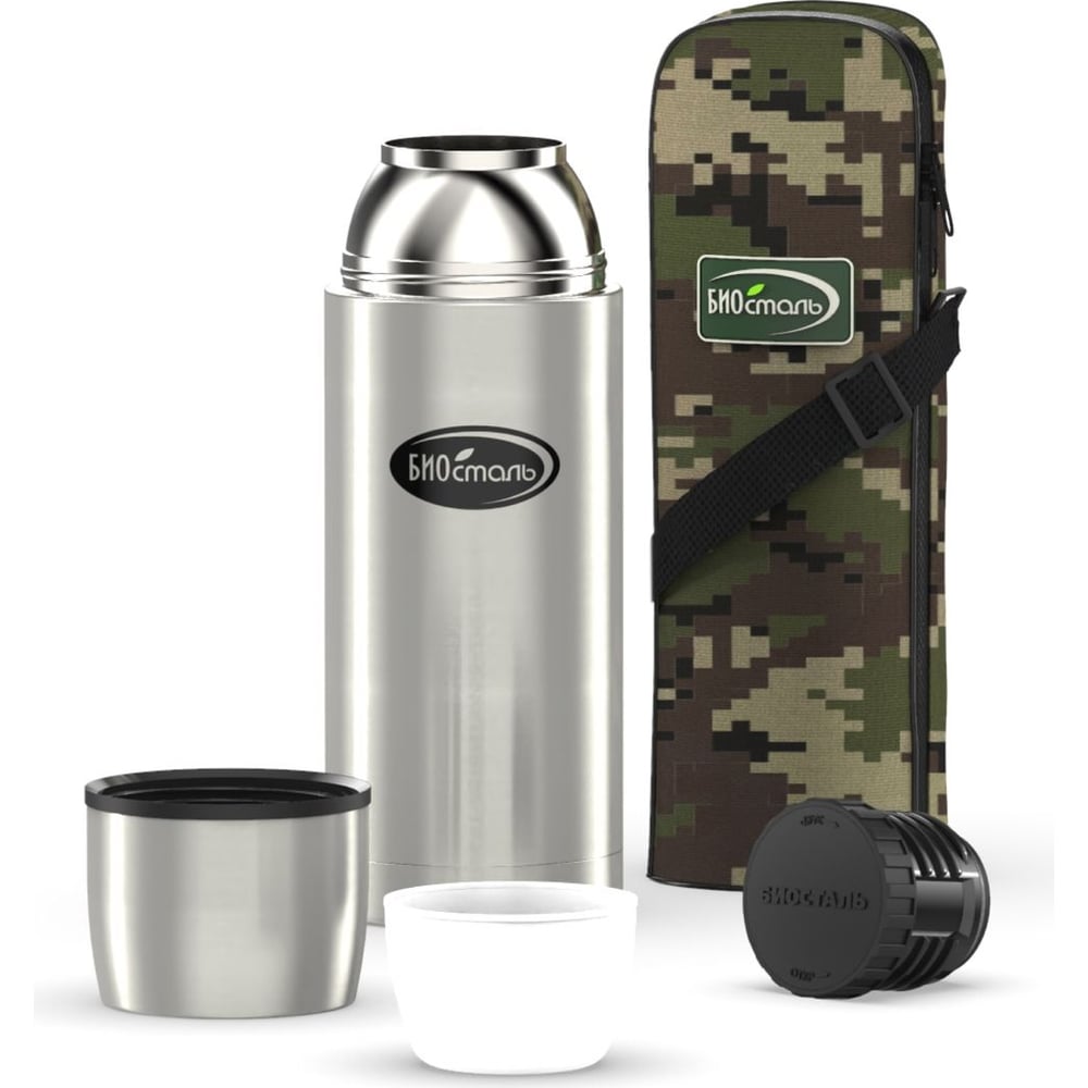 Изображение товара Термос Biostal Охота 0.75 литра, в чехле, стальной NBP-750B