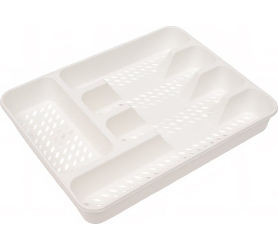 Изображение товара Лоток для столовых приборов ЗПИ «Альтернатива» Капелька белый М7067