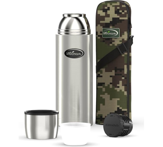 Изображение товара Термос Biostal Охота 1 литр, в чехле, стальной NBP-1000B