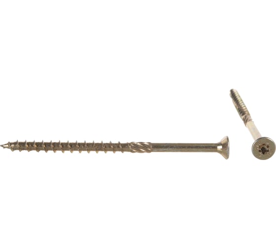 Изображение товара Шуруп Rusconnect CS 08140 с/нарез. д/дерева, потай 8х140 100 шт. Желтый цинк 310814