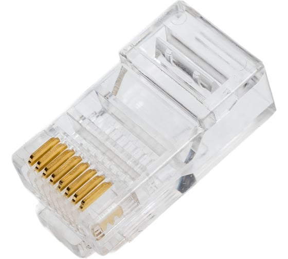 Изображение товара Сквозной (проходной) коннектор rj-45 (8p8c) Ripo cat.5e, универсальные ножи (упк.20шт.) 003-400034/20