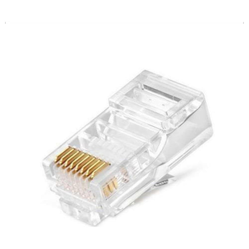 Изображение товара Сквозной (проходной) коннектор rj-45 (8p8c) Ripo cat.5e, покрытие 3мкд, универсальные ножи (упк.1шт) 003-400035-1