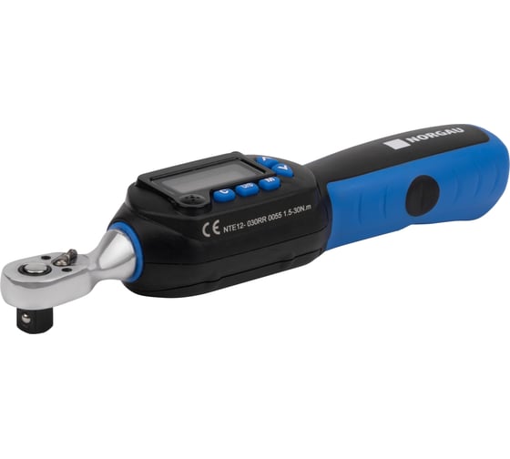 Изображение товара Электронный динамометрический ключ NORGAU NTE12-030RR 3/8" 6-30 Нм, с поверкой 051130032/П