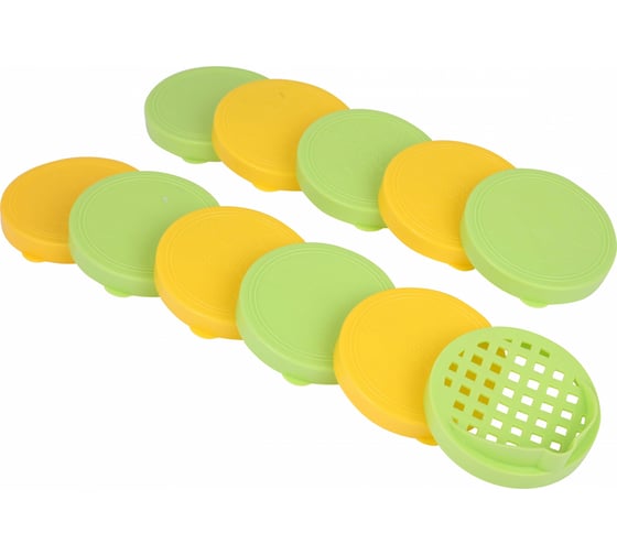 Изображение товара Набор хозяйственных крышек ЗПИ «Альтернатива» Хозяюшка 10 шт. + 1 со сливом М6873