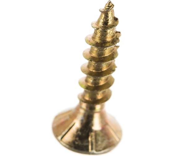 Изображение товара Шуруп Rusconnect CS 03516 с/нарез. д/дерева, потай, 3,5х16, 1000 шт. Желтый цинк 313516