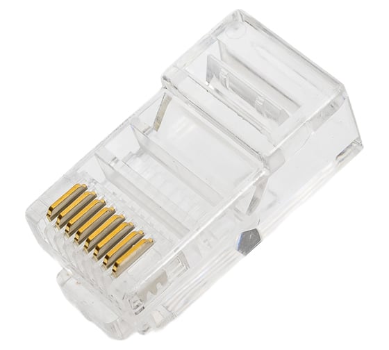 Изображение товара Коннектор rj-45 (8p8c) Ripo cat.5e, покрытие 3мкд, универсальные ножи ( по 50 шт) 003-400021/50