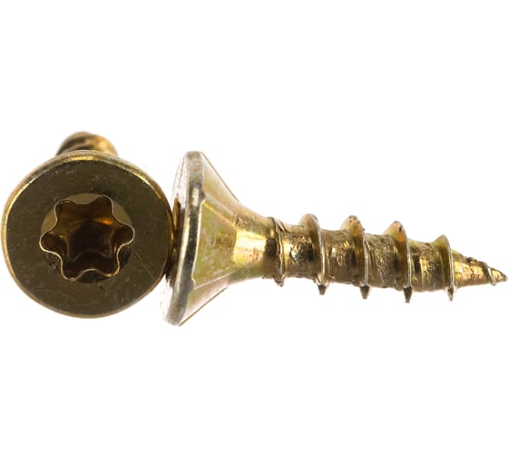 Изображение товара Шуруп Rusconnect CS 04016 с/нарез. д/дерева, потай, 4х16, 500 шт. Желтый цинк 310416