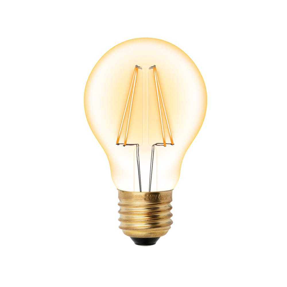 Купить Светодиодная лампа uniel glv21go vintage. форма a, золотистая колба led-a60-6w/golden/e27 ul-00002355