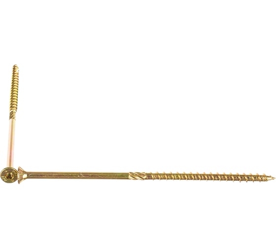 Изображение товара Шуруп Rusconnect CS 08200 с/нарез. д/дерева, потай 8х200 100 шт. Желтый цинк 310820