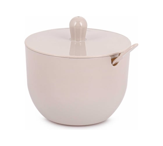 Изображение товара Сахарница ЗПИ «Альтернатива» Джелли 0.40 л, с ложкой, бежевый М8296