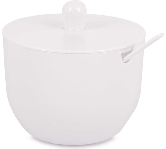 Изображение товара Сахарница ЗПИ «Альтернатива» Джелли 0.40 л, с ложкой, белый М8295