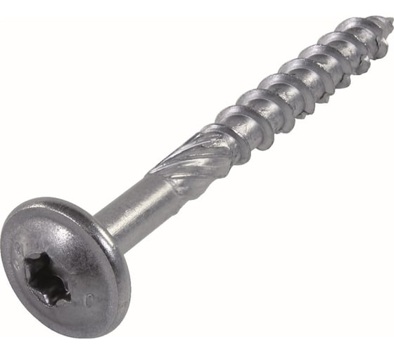 Изображение товара Шуруп Rusconnect CT 08300  с/нарез. д/дерева, прессшайба 8х300 50 шт. Белый цинк 320830W