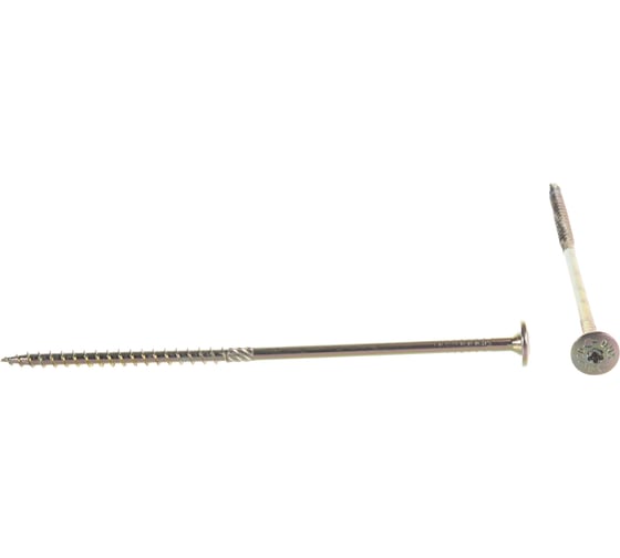 Изображение товара Шуруп Rusconnect CT 08220 с/нарез. д/дерева, прессшайба 8х220 50 шт. Желтый цинк 320822