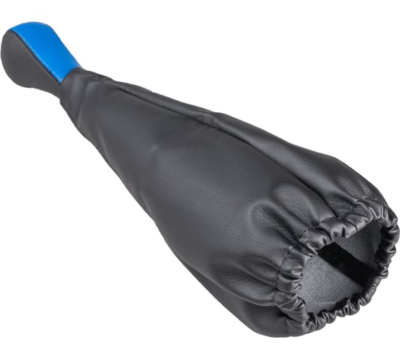 Изображение товара Ручка КПП кожа искусственная 2101-07 с чехлом синяя SKYWAY S06202003